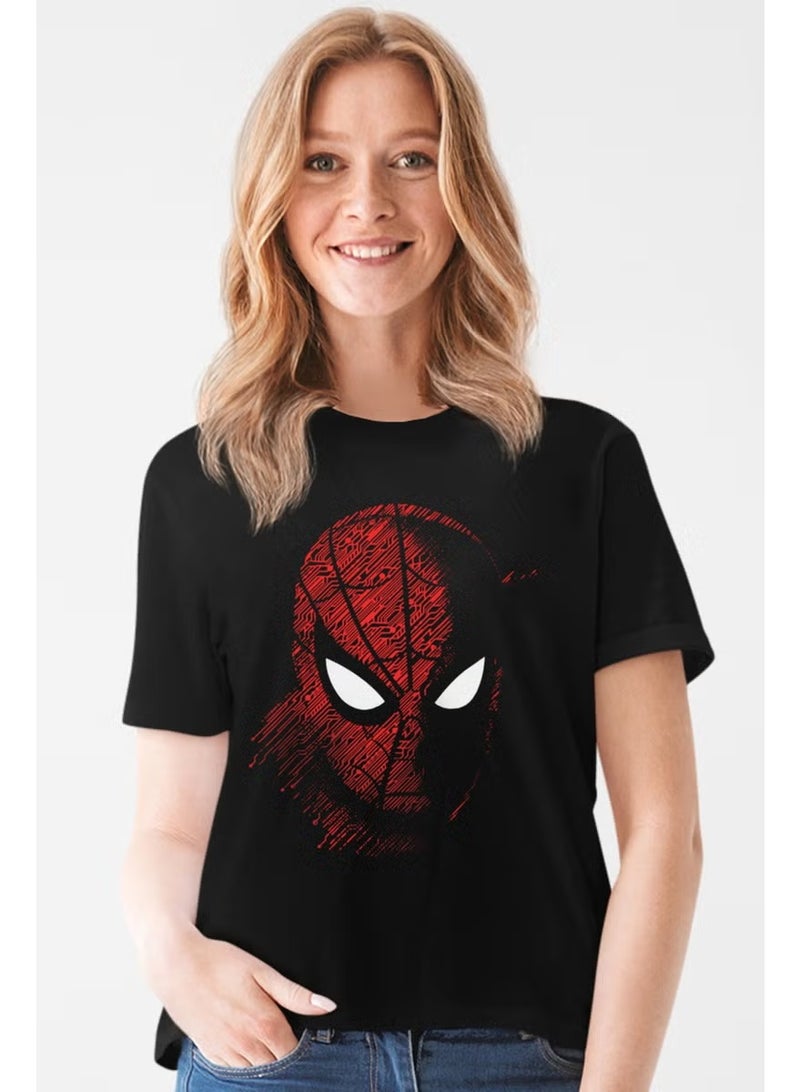 Rock&Roll Digital Spider Black Short Sleeve Women's T-Shirt - Image 1